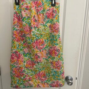 Pink strapless dress